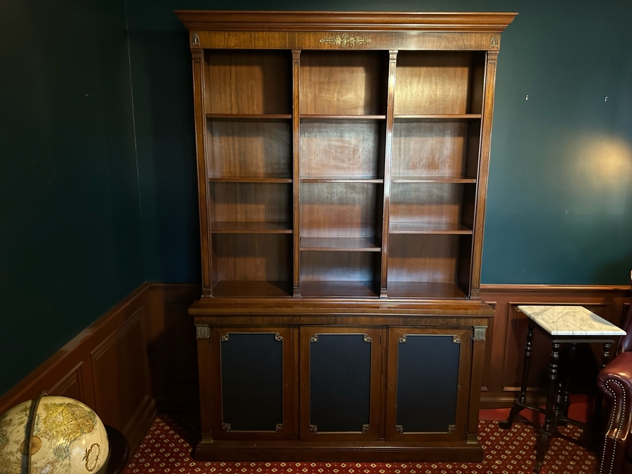Two Piece Bookcase Hutch With Lower Cabinet [Photo 5]