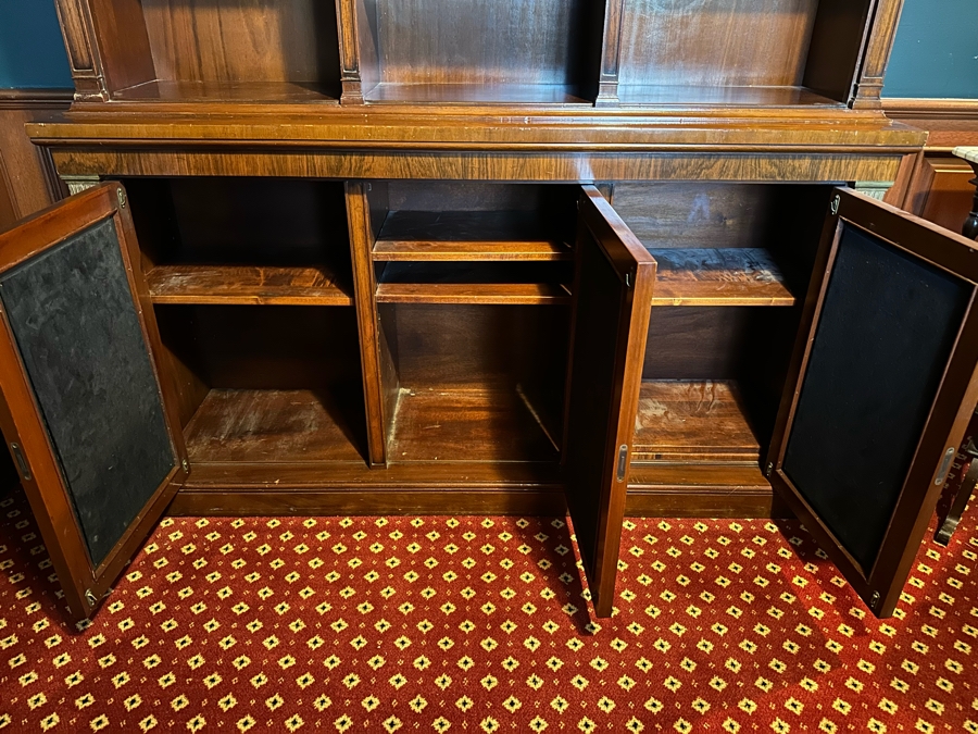 Two Piece Bookcase Hutch With Lower Cabinet [Photo 11]