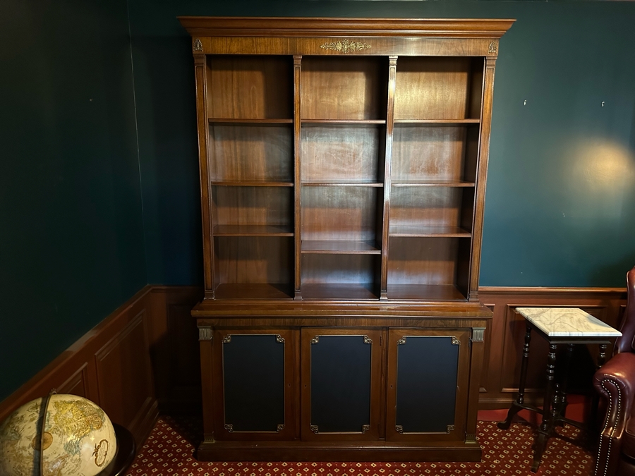 Two Piece Bookcase Hutch With Lower Cabinet [Photo 4]