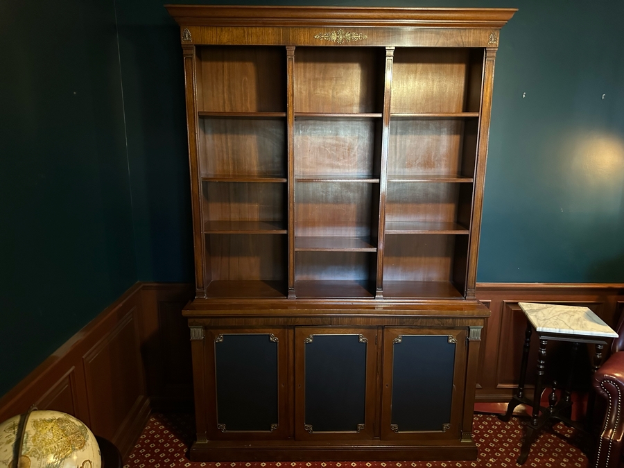 Two Piece Bookcase Hutch With Lower Cabinet [Photo 3]