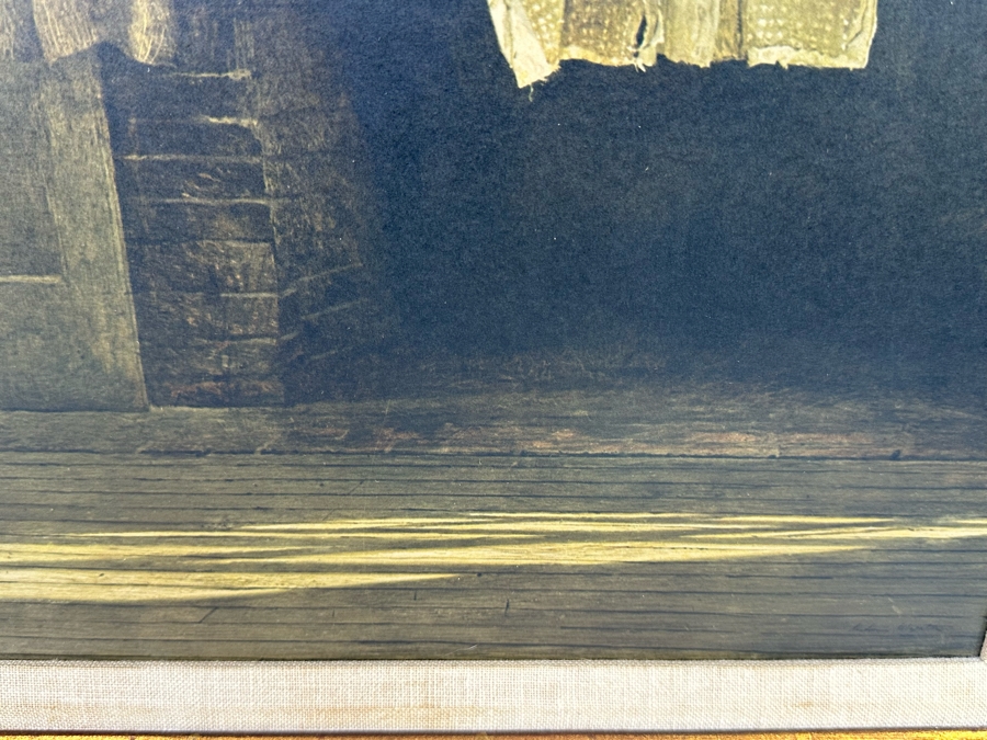 Andrew Wyeth 'The Quaker' Limited Edition Reproduction Print 22 X 20 And Frame 29.5 X 27.5 Reproduced From The Hand Carved Original Frame Overseen By Andrew Wyeth By Thomas Hoving, Triton Press, Joseph E. Levine [Photo 10]