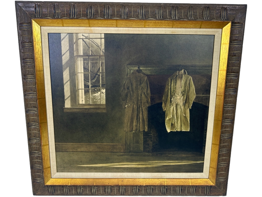 Andrew Wyeth 'The Quaker' Limited Edition Reproduction Print 22 X 20 And Frame 29.5 X 27.5 Reproduced From The Hand Carved Original Frame Overseen By Andrew Wyeth By Thomas Hoving, Triton Press, Joseph E. Levine