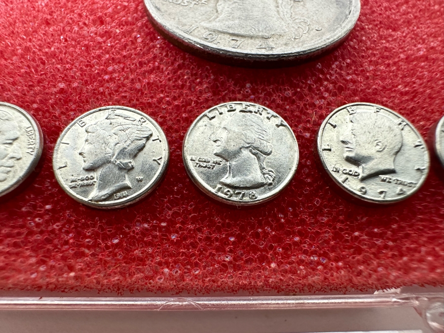 Vintage 1935 One Dollar Silver Certificate Along With A Set Of Miniature United States Coins [Photo 11]