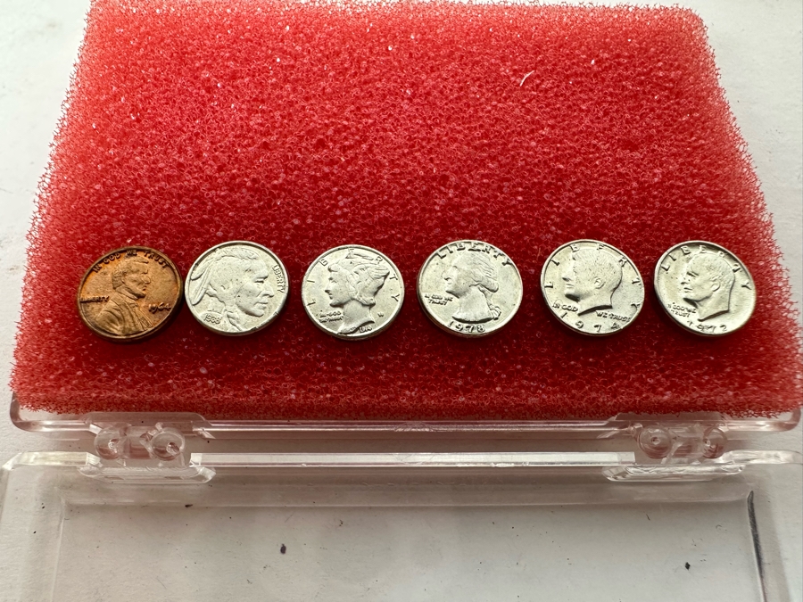 Vintage 1935 One Dollar Silver Certificate Along With A Set Of Miniature United States Coins [Photo 8]