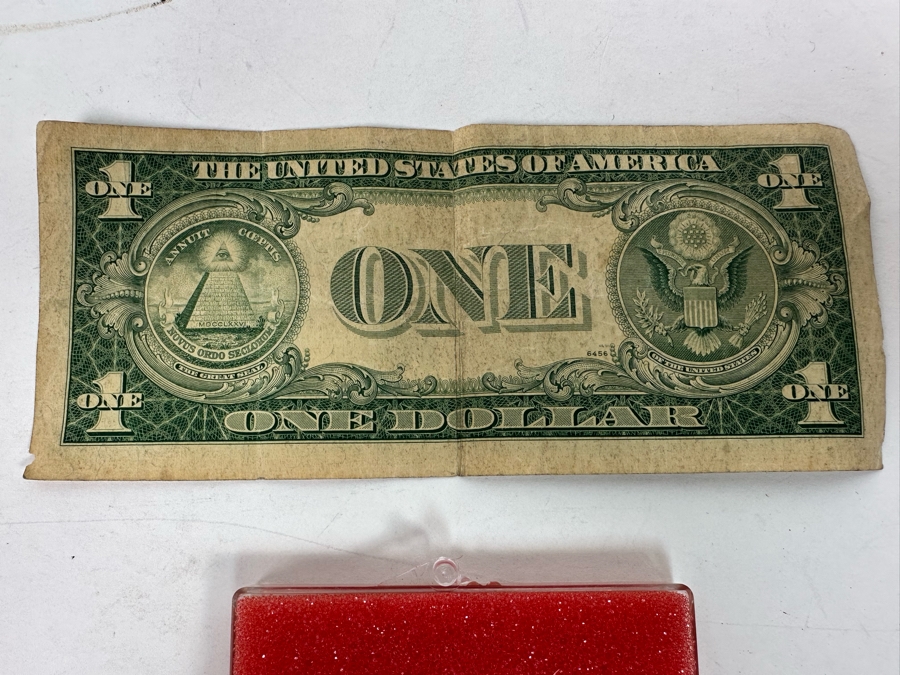 Vintage 1935 One Dollar Silver Certificate Along With A Set Of Miniature United States Coins [Photo 7]