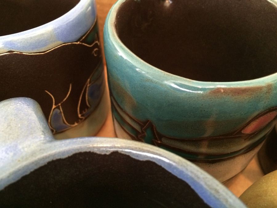 (6) Hand Painted Mexican Coffee Mugs [Photo 4]