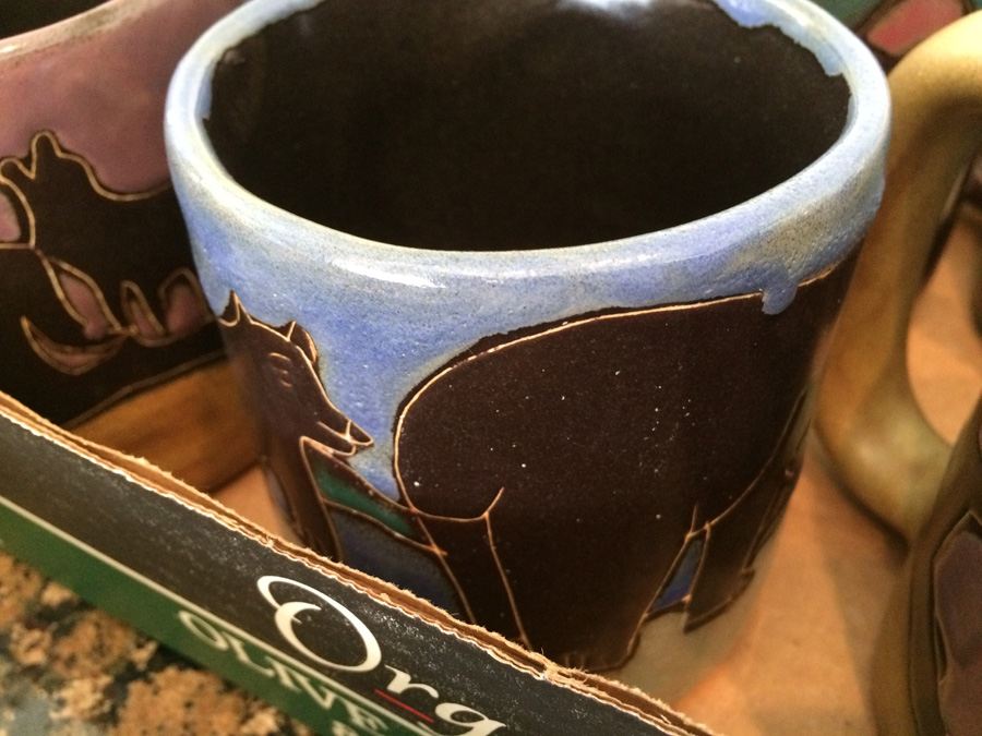 (6) Hand Painted Mexican Coffee Mugs [Photo 3]