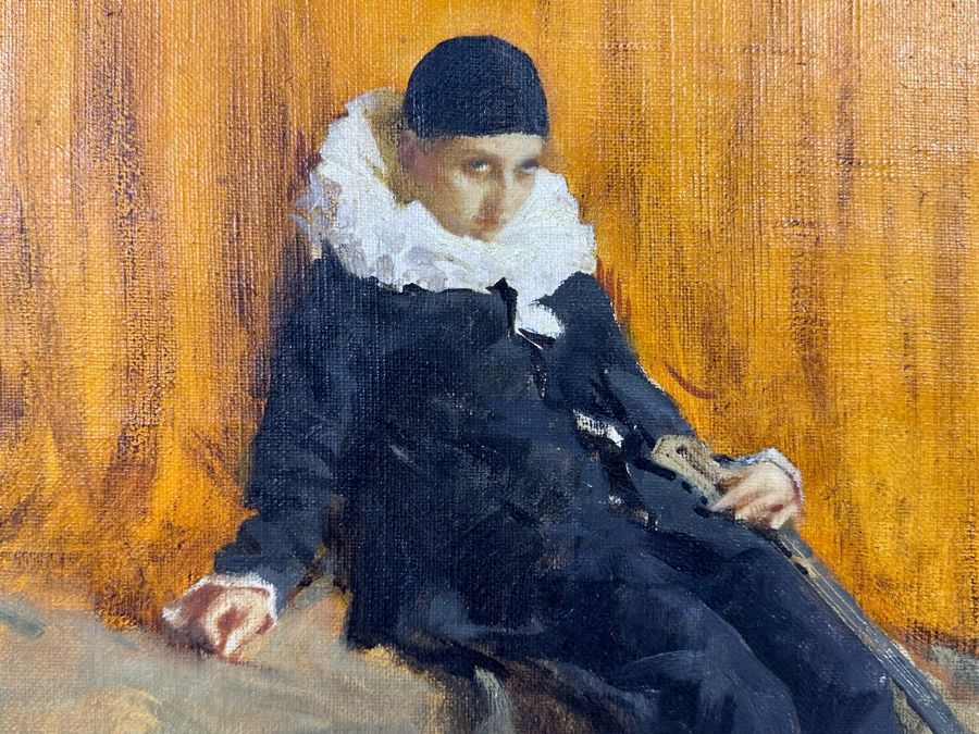 Francesco Longo Mancini (1880-1954, Italian) Original Antique Oil Painting On Canvas 14 X 18 Framed 22 X 27 [Photo 24]