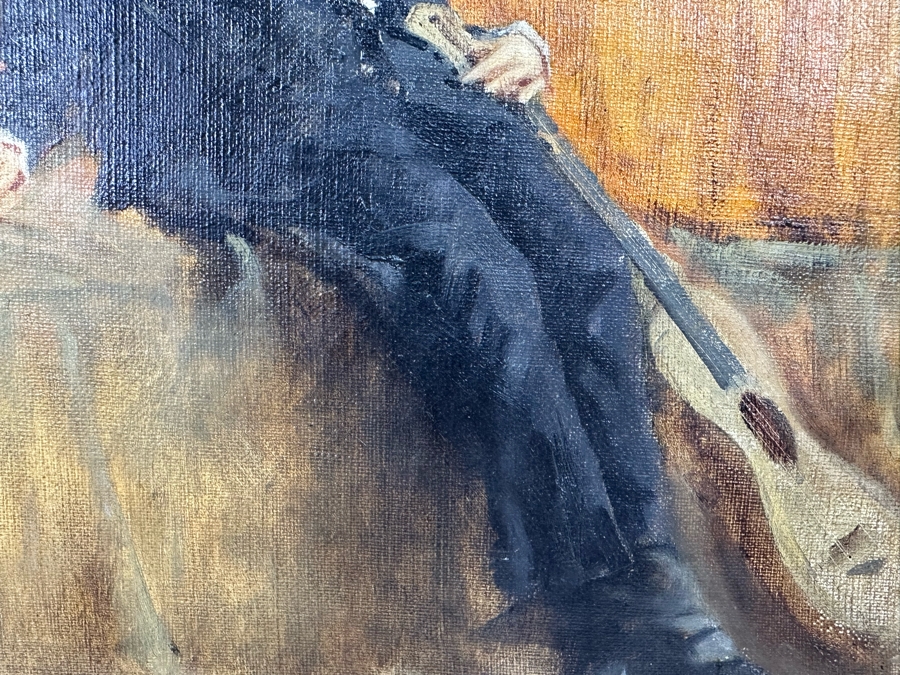 Francesco Longo Mancini (1880-1954, Italian) Original Antique Oil Painting On Canvas 14 X 18 Framed 22 X 27 [Photo 13]