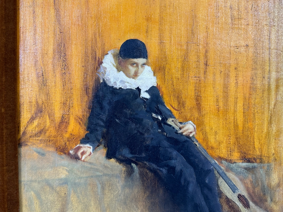 Francesco Longo Mancini (1880-1954, Italian) Original Antique Oil Painting On Canvas 14 X 18 Framed 22 X 27 [Photo 7]