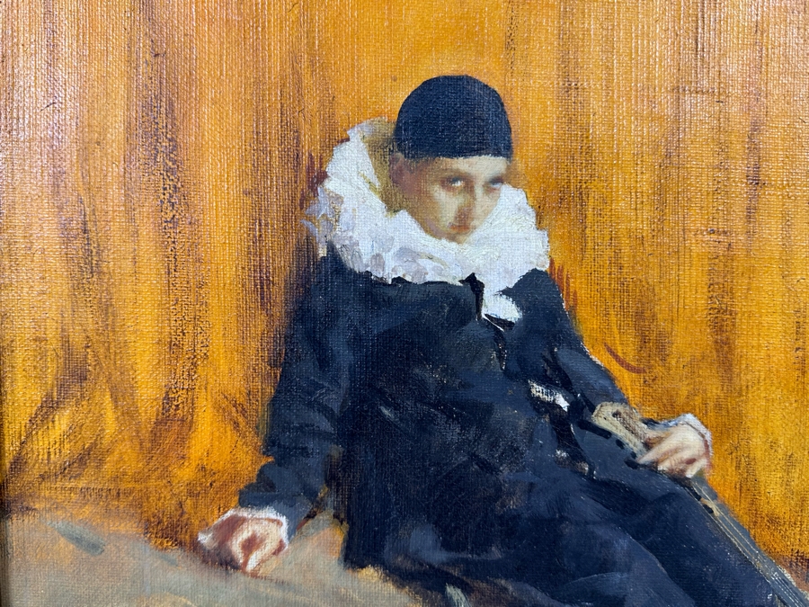 Francesco Longo Mancini (1880-1954, Italian) Original Antique Oil Painting On Canvas 14 X 18 Framed 22 X 27 [Photo 8]