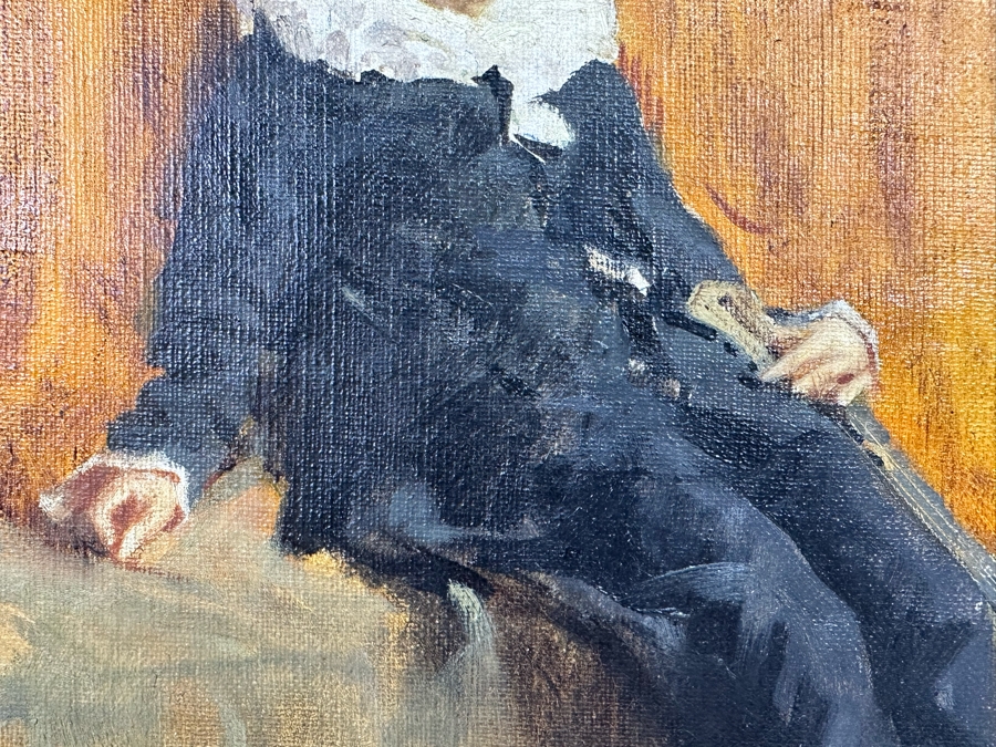 Francesco Longo Mancini (1880-1954, Italian) Original Antique Oil Painting On Canvas 14 X 18 Framed 22 X 27 [Photo 12]