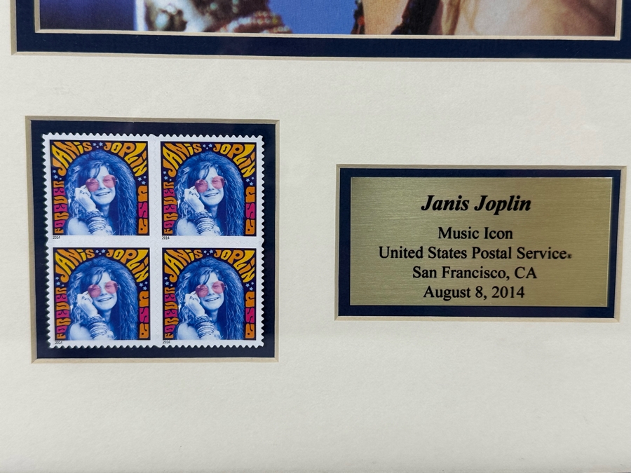 Janis Joplin Framed Mint Forever US Postage Stamps 2014 12.5 X 16 [Photo 6]