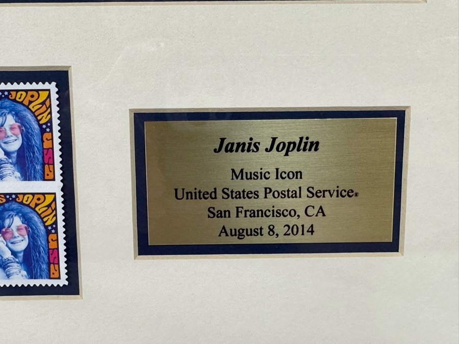 Janis Joplin Framed Mint Forever US Postage Stamps 2014 12.5 X 16 [Photo 8]