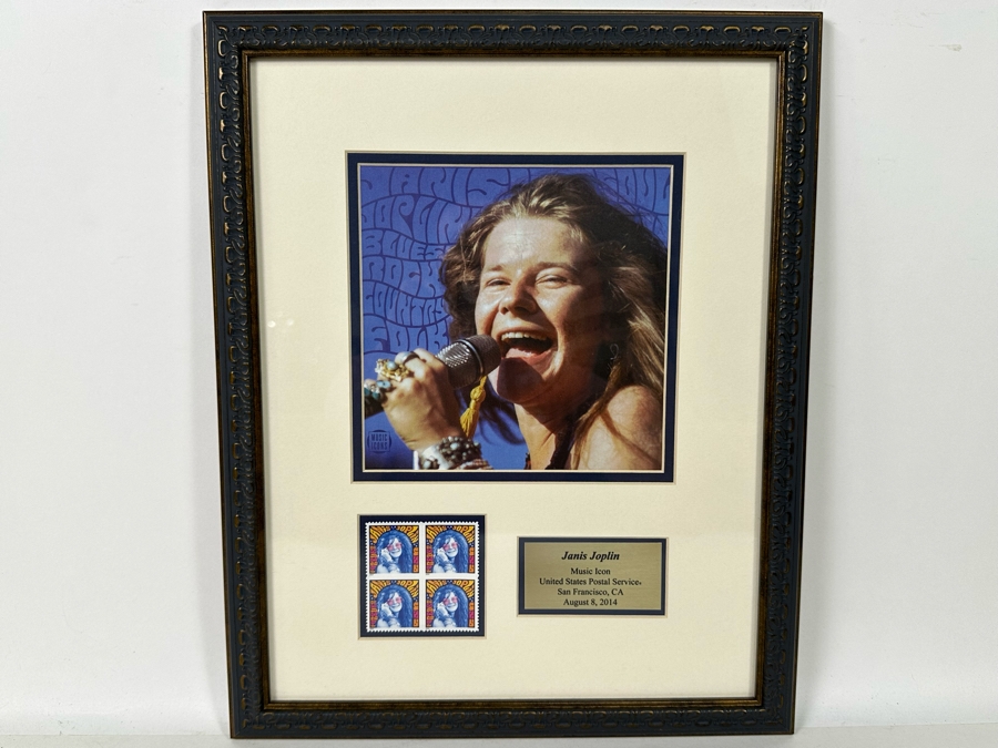 Janis Joplin Framed Mint Forever US Postage Stamps 2014 12.5 X 16 [Photo 3]