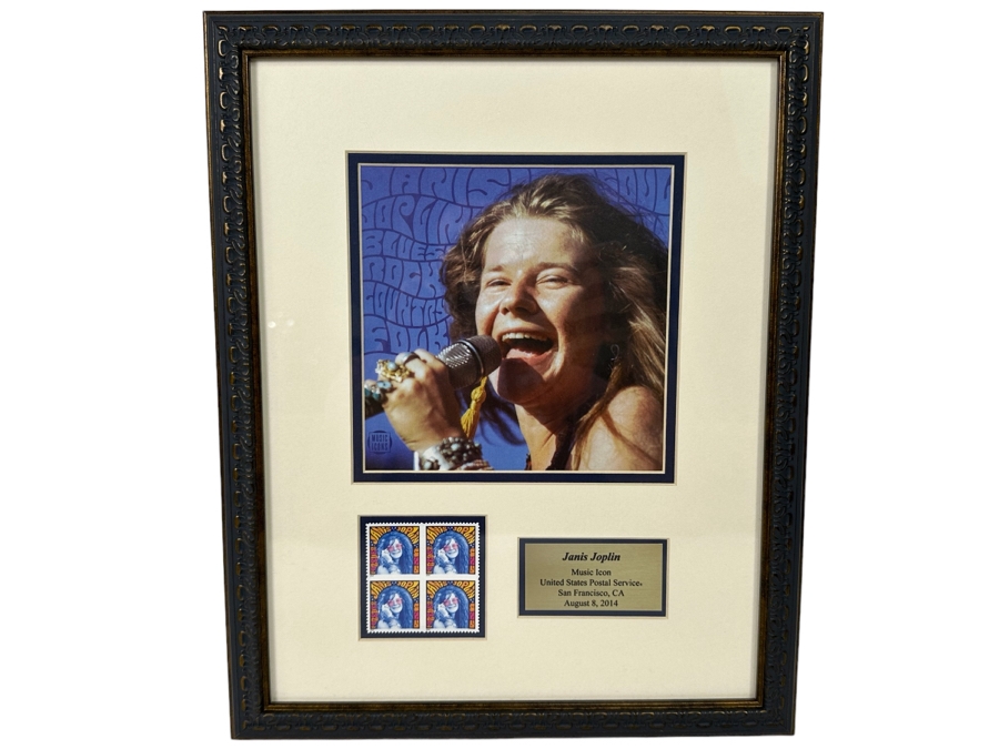 Janis Joplin Framed Mint Forever US Postage Stamps 2014 12.5 X 16 [Photo 1]