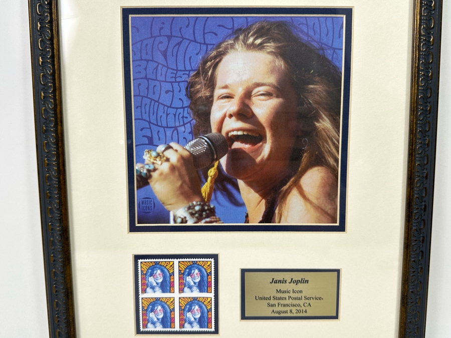 Janis Joplin Framed Mint Forever US Postage Stamps 2014 12.5 X 16 [Photo 4]