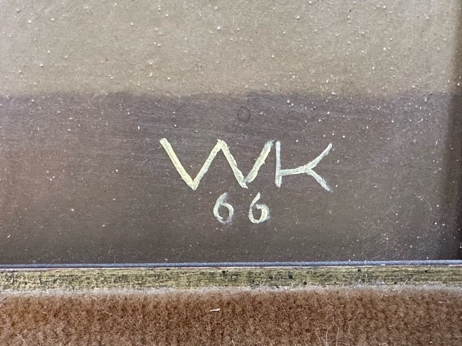 Stunning Original Peeled Orange Still Life Painting Signed WK 1966 10 X 8 Framed 15.5 X 13 [Photo 16]