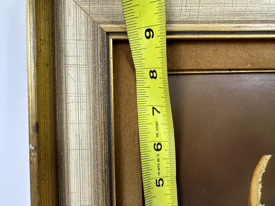 Stunning Original Peeled Orange Still Life Painting Signed WK 1966 10 X 8 Framed 15.5 X 13 [Photo 19]