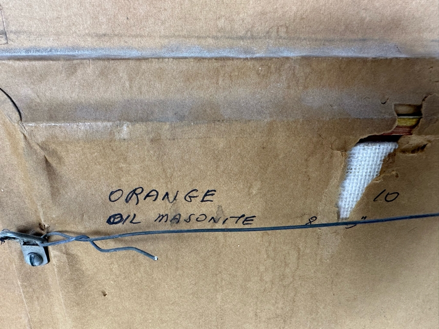 Stunning Original Peeled Orange Still Life Painting Signed WK 1966 10 X 8 Framed 15.5 X 13 [Photo 23]
