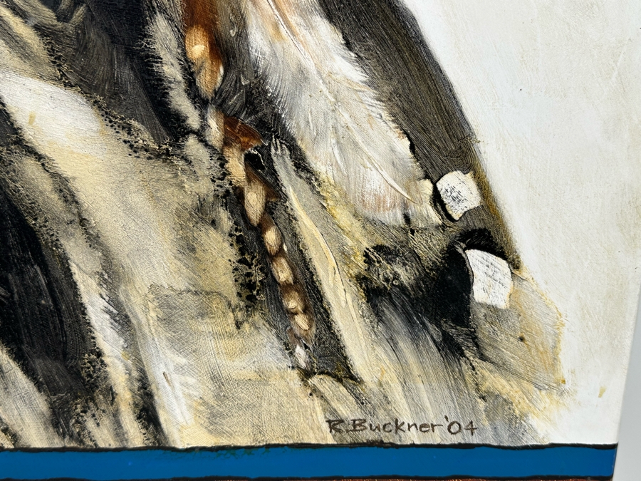 Robert Buckner 2004 Original Native American Indian Painting Of Red Sleeve - Northern Cheyenne 1879 24 X 32 [Photo 11]