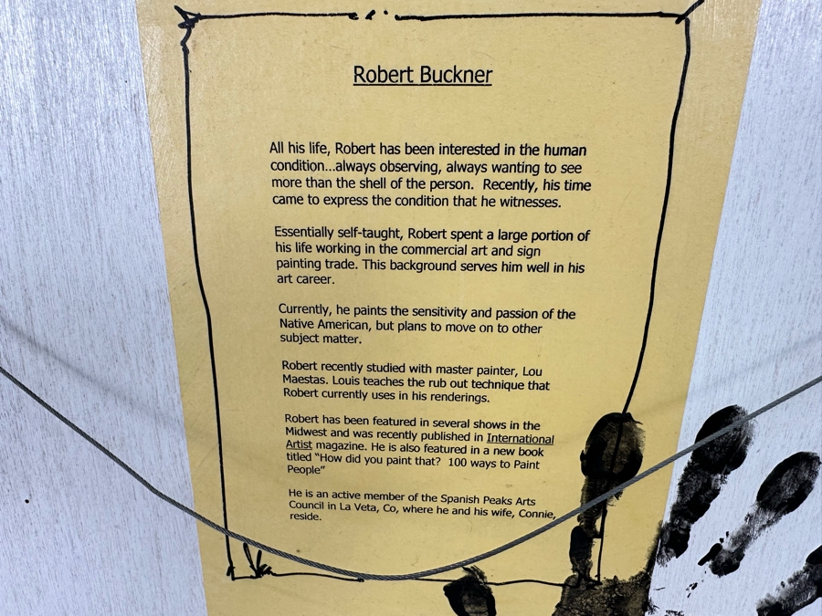 Robert Buckner 2004 Original Native American Indian Painting Of Red Sleeve - Northern Cheyenne 1879 24 X 32 [Photo 16]