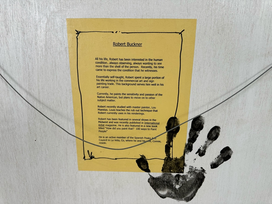 Robert Buckner 2004 Original Native American Indian Painting Of Red Sleeve - Northern Cheyenne 1879 24 X 32 [Photo 14]