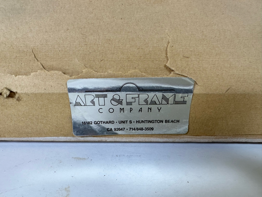 Alcina Nolley (St. Lucia) Original Oil Painting On Canvas 1986 'Morning Has Broken, Like The First Dawning. Blackbird Is Singing, Like The First Bird' 37.25 X 37.25 Framed 45.5 X 45.5 [Photo 20]