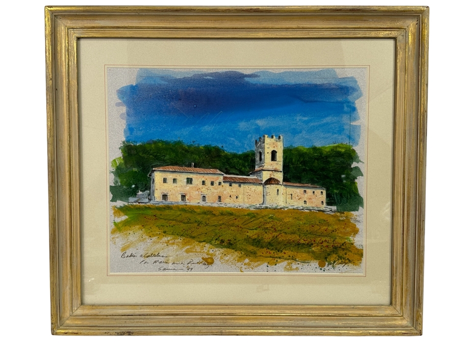 Signed Original Watercolor Painting On Paper 18 X 15 Framed [Photo 1]