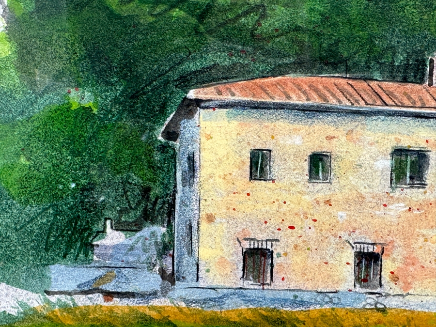 Signed Original Watercolor Painting On Paper 18 X 15 Framed [Photo 7]