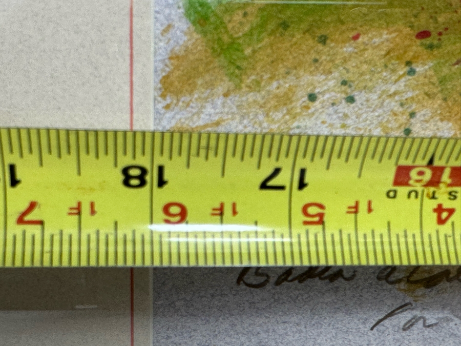 Signed Original Watercolor Painting On Paper 18 X 15 Framed [Photo 8]