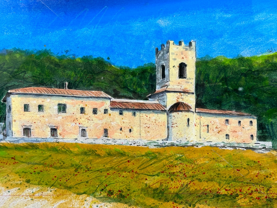 Signed Original Watercolor Painting On Paper 18 X 15 Framed [Photo 4]