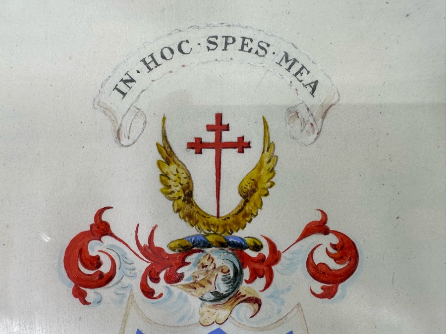 Hand Painted Coat Of Arms Framed 11 X 14 [Photo 6]