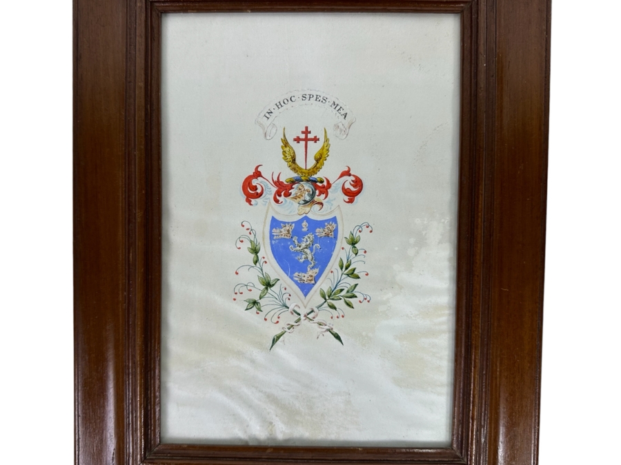 Hand Painted Coat Of Arms Framed 11 X 14 [Photo 2]