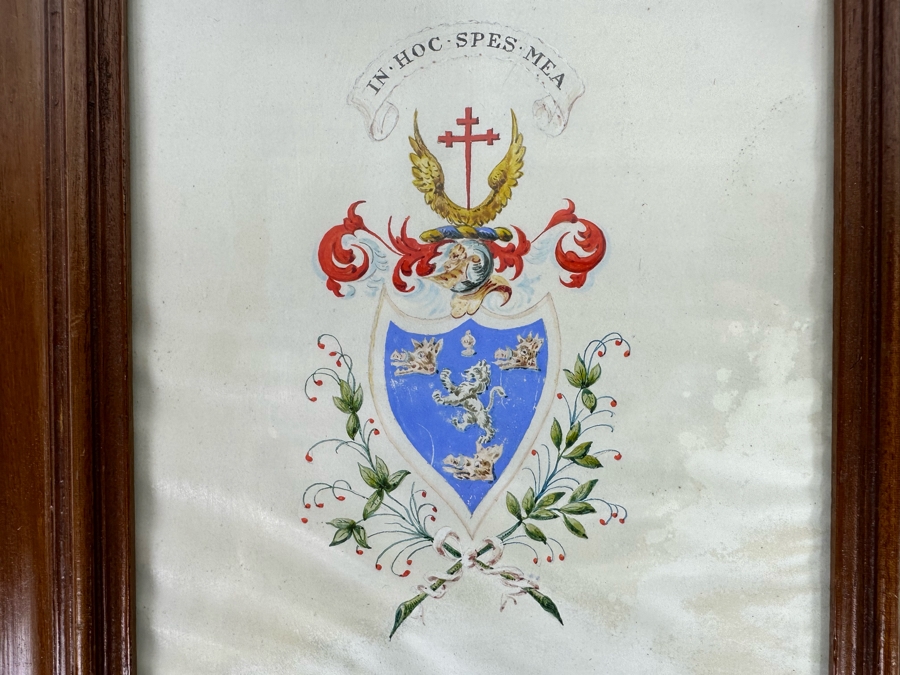 Hand Painted Coat Of Arms Framed 11 X 14 [Photo 1]