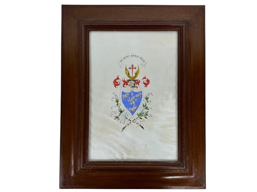 Hand Painted Coat Of Arms Framed 11 X 14 [Photo 3]
