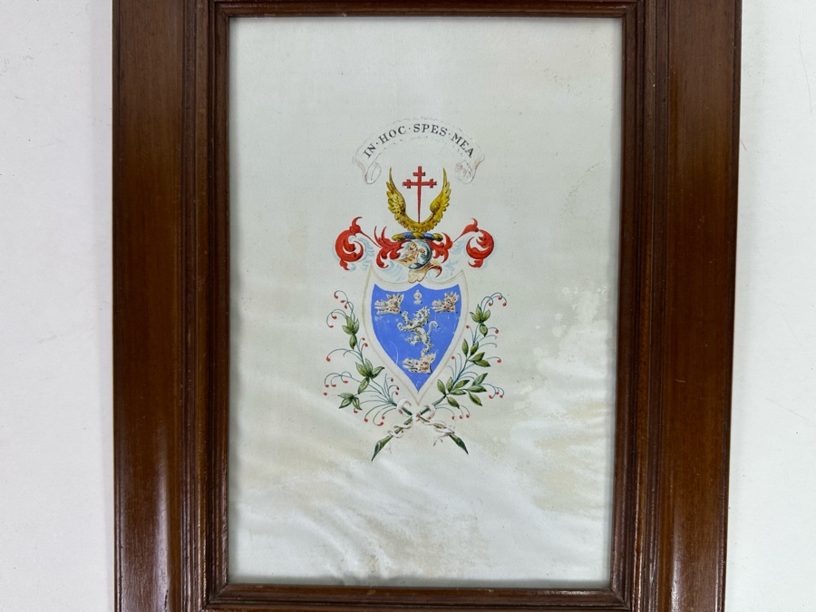Hand Painted Coat Of Arms Framed 11 X 14 [Photo 5]