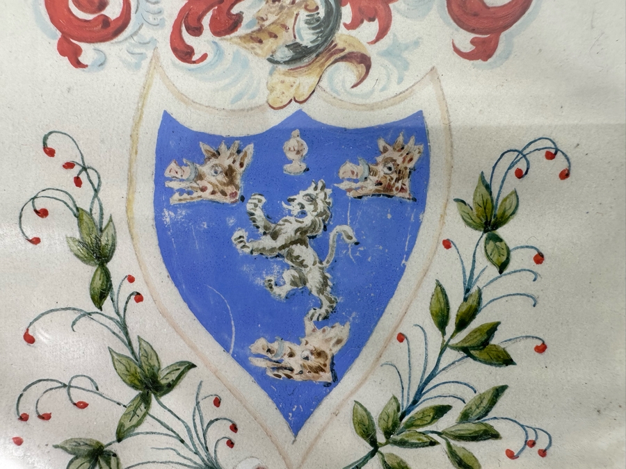 Hand Painted Coat Of Arms Framed 11 X 14 [Photo 8]