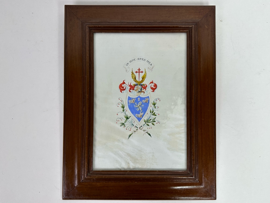 Hand Painted Coat Of Arms Framed 11 X 14 [Photo 4]