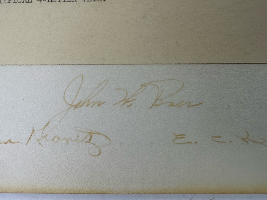 Handmade Farewell Certificate Awarded To The Deputy Assistant Secretary Of Defense Harry H. Schwartz From The Office Of The Secretary Of Defense 20 X 16 - See Signatures At Bottom [Photo 11]