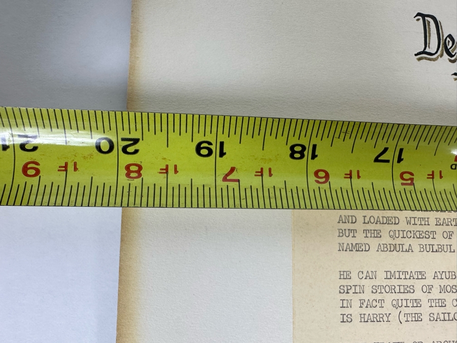 Handmade Farewell Certificate Awarded To The Deputy Assistant Secretary Of Defense Harry H. Schwartz From The Office Of The Secretary Of Defense 20 X 16 - See Signatures At Bottom [Photo 15]