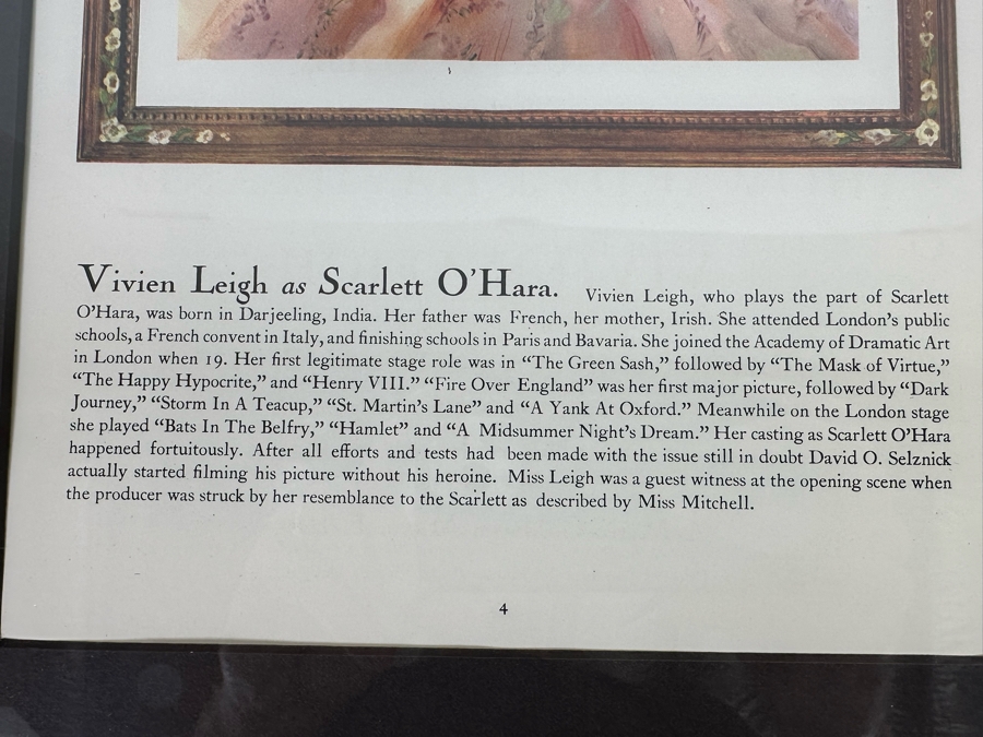 Framed Gone With The Wind MGM Movie Program 20.5 X 15 [Photo 8]