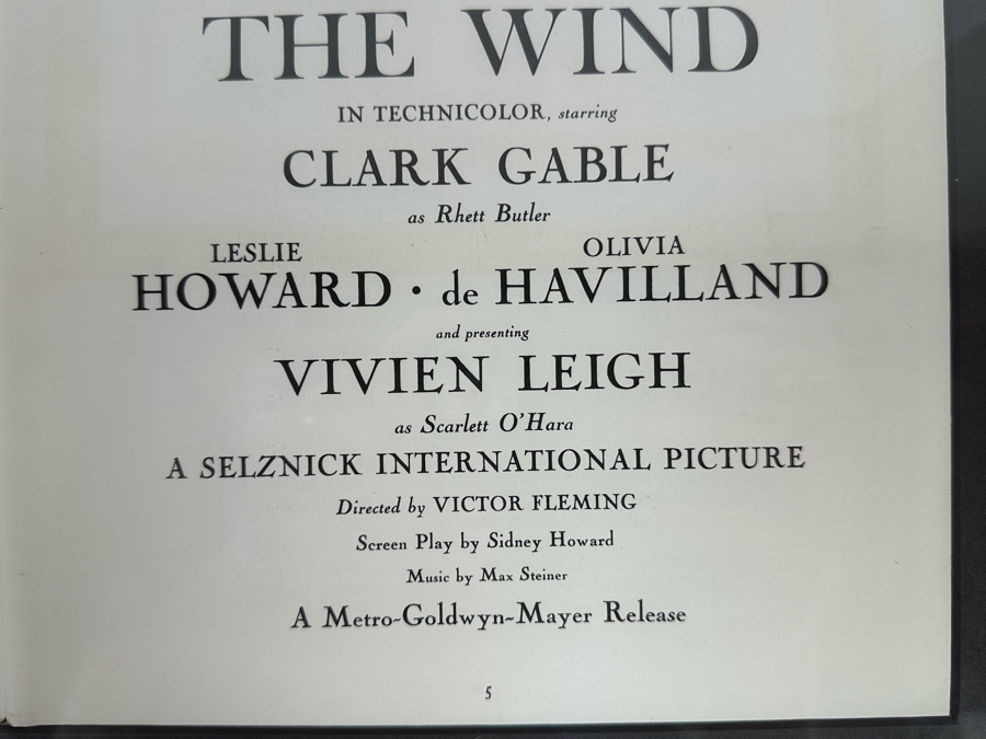 Framed Gone With The Wind MGM Movie Program 20.5 X 15 [Photo 6]