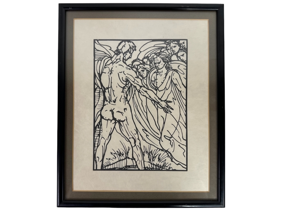 Emile Bernard (1868-1941, France) Woodcut 'Odyssee' From Edition Of 175 From Ferdinand Roten Galleries Of Baltimore, MD 9.5 X 12 Framed 11.5 X 14 [Photo 3]