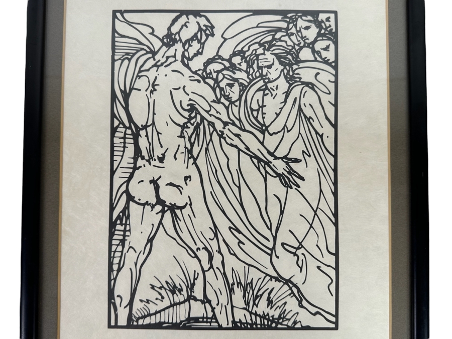 Emile Bernard (1868-1941, France) Woodcut 'Odyssee' From Edition Of 175 From Ferdinand Roten Galleries Of Baltimore, MD 9.5 X 12 Framed 11.5 X 14 [Photo 1]