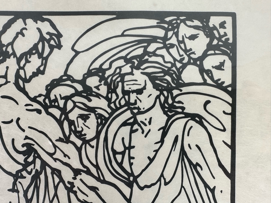 Emile Bernard (1868-1941, France) Woodcut 'Odyssee' From Edition Of 175 From Ferdinand Roten Galleries Of Baltimore, MD 9.5 X 12 Framed 11.5 X 14 [Photo 9]