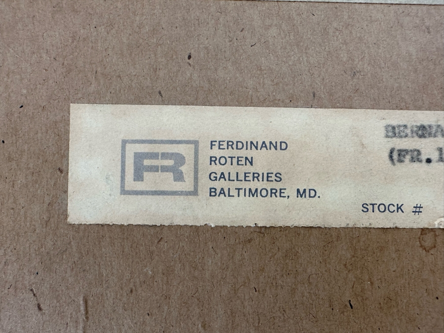 Emile Bernard (1868-1941, France) Woodcut 'Odyssee' From Edition Of 175 From Ferdinand Roten Galleries Of Baltimore, MD 9.5 X 12 Framed 11.5 X 14 [Photo 16]