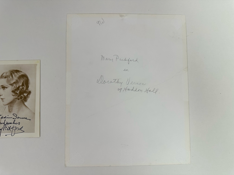 Hand Signed Mary Pickford Vintage Photograph 3.5 X 5 And 8 X 10 Mary Pickford Photograph [Photo 10]