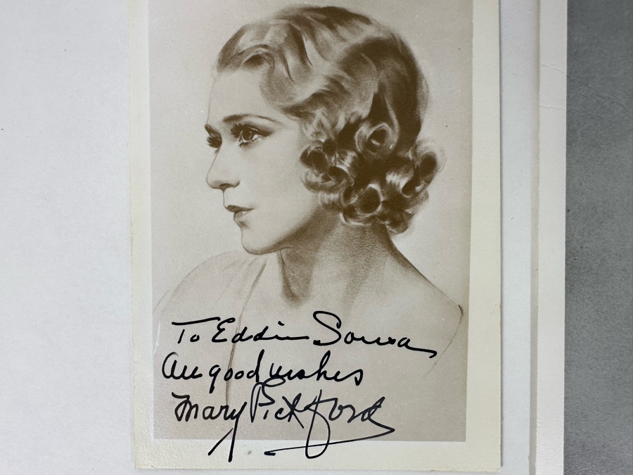 Hand Signed Mary Pickford Vintage Photograph 3.5 X 5 And 8 X 10 Mary Pickford Photograph [Photo 5]