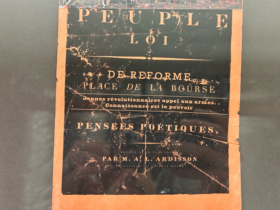 Framed Three Movie Prop Flyers From The Movie Les Miserables 17.5 X 19.5 [Photo 9]